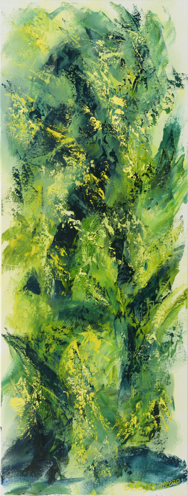 Heese 029 abstrakt grün Badetuch Lores cut